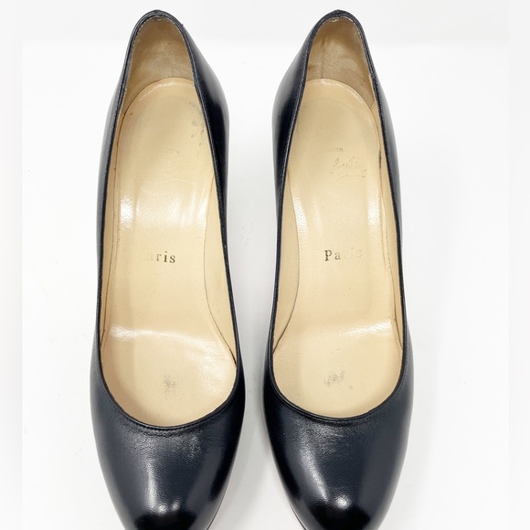 Christian Louboutin Prorata 90 Kid Black Leather Shoes Pumps - Picture 2 of 12